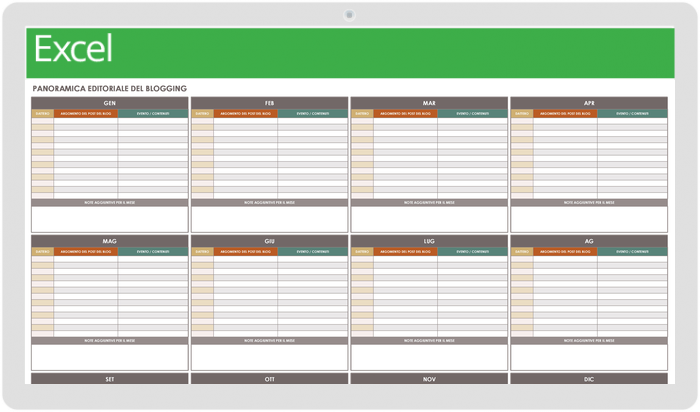 Calendario dei blog