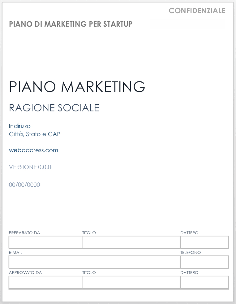 Piano di marketing per le startup